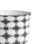 Liberte Porcelain Pot and Saucer Set – Black Stars – 3.25″